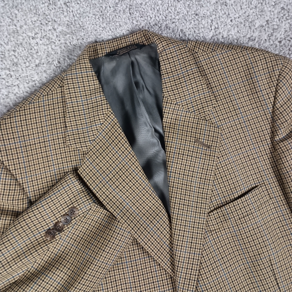 Vintage H. Freeman And Son 44 Handmade Gun Club Check Two Button Men's Blazer